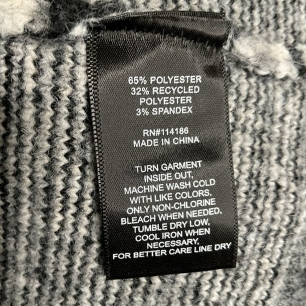 NWT Frye Gray Western Knit Cozy Comfy Open Front Cardigan Women‎ XL China - Picture 3 of 10